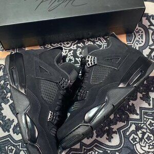 Brand New Air Jordan 4 Retro "Black Cat" with Original Box - Iconic Style & Comf